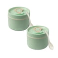 thumbnail image 1 of Oleegame 2PC Produce Storage Microwave Oven Bowl With Cover Microwave Soup Bowl With Cover Lamian Noodles Bowl Soup Beverage 650ml Mint Green Green, 1 of 9