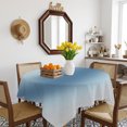 thumbnail image 3 of Light Blue Grey Ombre Table Cloth Waterproof Tablecloths, Modern Abstract Art Gradient Tablecloth Dining Table Cover for Kitchen Party Tabletop Outdoor, Square Tablecloth 60x60 Inch, 3 of 9
