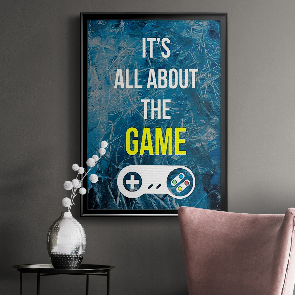 Gamer at Play IV Premium Framed Print, in Gold, Black, or Silver - Ready to Hang
