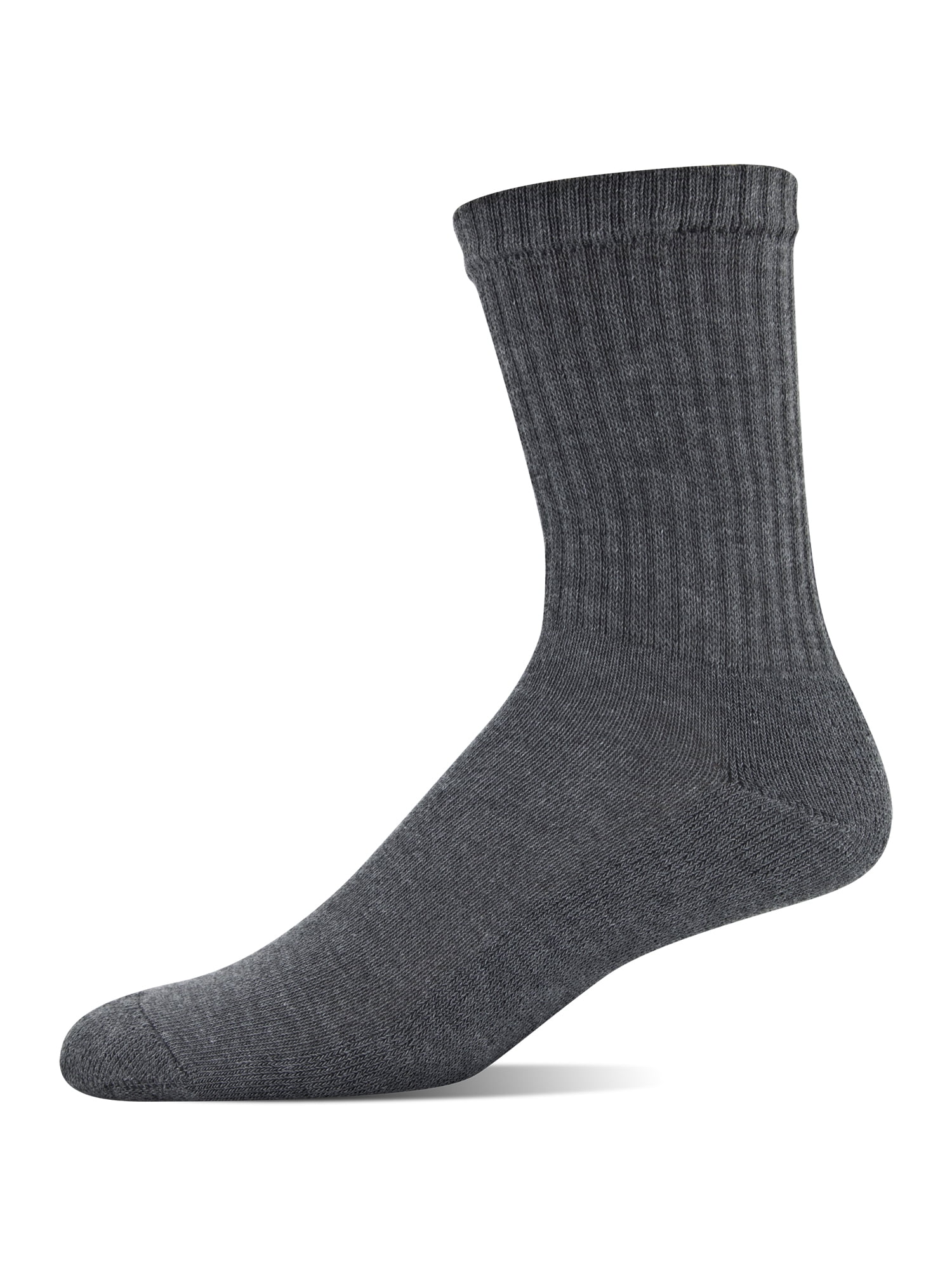Gildan Adult Men's Half Cushion Terry Foot Bed Mid-Crew Casual Socks, OS One Size 12-Pack