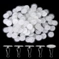 thumbnail image 6 of Set of 50 Practical Clear Plastic Hooks for Ceiling Mounting Damage Release Removal Strong Adhesive Ceiling Hooks, 6 of 8