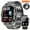 Grey, variant on Mingwear 2.01-inch Military Smartwatch for Men with Fitness Tracker, Answer/Make Calls/100+ Sport Modes, IP68 Waterproof, Hiking Travel Pedometer Watch compatible with Android IPhone Devices (Black)