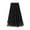 Black, variant on Womens Tutu Tulle Skirt Elastic High Waist Layered Midi Skirt Floral Lace Embroidery Mesh A-Line Skirt