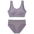 thumbnail image 3 of Idoravan Women Sets Clothing Clearance Womens Slim Fit Fitness Summe Sexy Camis Bra Top Solid Color Cover Sports Bra, 3 of 3