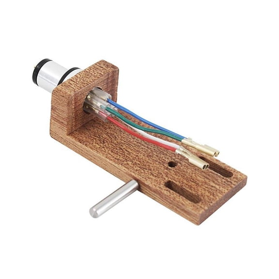 Universal Replacement LP Cherry Wood Turntable Phono Headshell Mount Cartridge with Wires