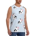 thumbnail image 2 of Bixox Men's Cute Farm Cow Printed Shirt Sleeveless Fitness Tank Top-Medium, 2 of 7