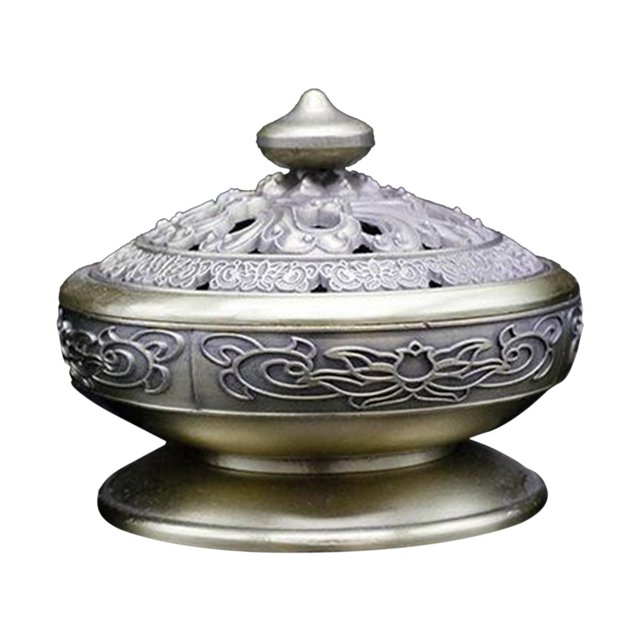 soporte para quemador de incienso de aleación quemador de incienso meditación decoración cono antiguo Fanmusic soporte para quemador de incienso de aleación