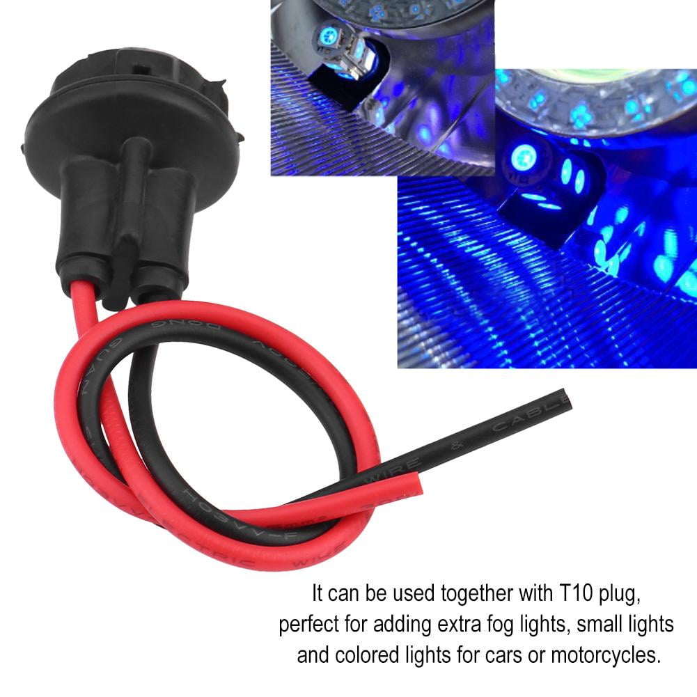 Tebru Car T10 Socket, LED Wedge Light Base,10Pcs Car T10 Lamp Bulb Replacement Wedge Base Light Bulb Socket