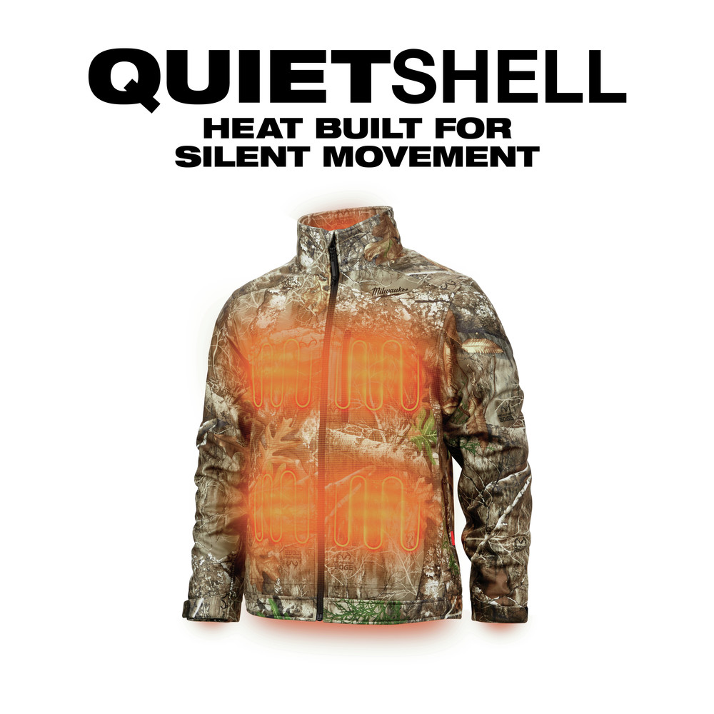 Milwaukee M12 Quietshell L Long Sleeve Unisex Full-Zip Heated Jacket Kit  Camouflage