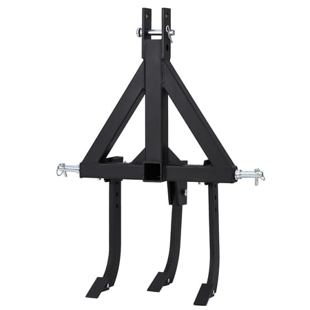 Middle Buster for CAT 0& 1 3-Point Quick Hitch Tractors with 3 Adjustable & Replaceable Ripper Shanks Upgraded Heavy Duty Steel Furrowing Plow