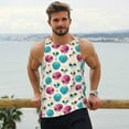 thumbnail image 6 of Fotbe heart Skull cute Pattern Men's Quick Dry Workout Tank Top Gym Muscle Tee Fitness Bodybuilding Sleeveless T Shirt Breathable Workout Shirt-X-Large, 6 of 9