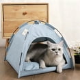 thumbnail image 5 of WWG Foldable Pet Tent Portable Indoor Outdoor Breathable Mesh Travel Cage for Dogs Cats Small Animals with Removable Cushion Solid Color, 5 of 5
