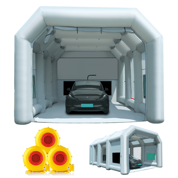 Sewinfla Inflatable Paint Booth 39x16.5x13Ft with Blowers Professional Inflatable Spray Booth Portable Car Painting Booth