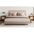 thumbnail image 3 of Senfot Rattan Nightstand, Wooden Bedside Table with Rattan Door, Accent End Table with Storage and Metal Legs,Pull-Out Tray, Night Stand for Bedroom, Living Room, 3 of 6