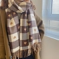 thumbnail image 4 of Fashion Long Shawl Big Grid Winter Warm Lattice Large Scarf, 4 of 6