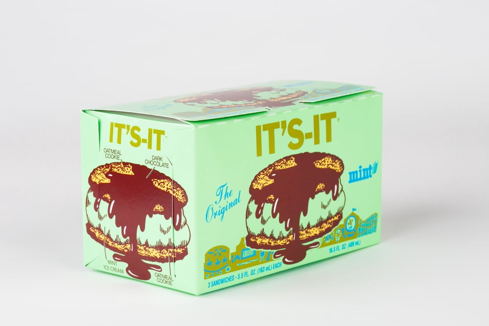 IT'S-IT Ice Cream Mint Sandwich 5.5 fl oz, 3-Count