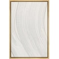 thumbnail image 2 of PixonSign Framed Canvas Wall Art Gray & White Paint Stroke Collage Abstract Print Minimalism Contemporary Nordic Relax/Calm Decoration for Living Room, Bedroom, Office - 24"x36" Natural, 2 of 5