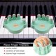 thumbnail image 1 of 1 par de entrenadores de dedos de piano ejercitador de fuerza de mano para principiantes verde, 1 of 8
