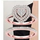 thumbnail image 2 of Anillo de compromiso de dos piezas con forma de corazón de melocotón y diamantes de moda europea y americana para mujer, 2 of 4