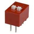 thumbnail image 2 of Pack of 4 78B02ST Dip Switch SPST 2 Position Through Hole Slide (Standard) Actuator 150mA 30VDC :RoHS, Tube, 2 of 2