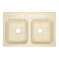 thumbnail image 5 of Lyons Industries DKS01TE-TB4 White Timeless Elegance Dual Bowl Acrylic 10-Inch Deep Kitchen Sink Model # DKS01TE-TB4, 5 of 5