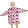 thumbnail image 3 of Pink Dachshund Chips Blanket Hoodies for Kids 6-13YR Oversize Wearable Blanket Hoodies for Boys Girls Teens, 3 of 7