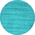 thumbnail image 1 of Ahgly Company Indoor Round Abstract Turquoise Blue Contemporary Area Rugs, 8' Round, 1 of 4