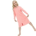 thumbnail image 6 of zbxnLI Girls Zip up Robes Long Sleeve Hoodie Housecoat Kids Loose Soft Loungewear with Pockets 5-14T, 6 of 7