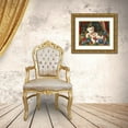 thumbnail image 3 of Kruskamp, Janet 32x26 Gold Ornate Wood Framed with Double Matting Museum Art Print Titled - The Christmas Bear, 3 of 4