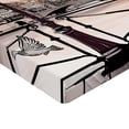 thumbnail image 2 of Ambesonne Urban Fitted Sheet, Music Accordionist Paris, Queen Size, Peach Brown, 2 of 3