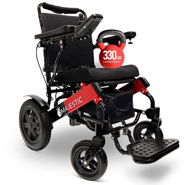 Majestic Fauteuil Roulant Électrique, Fauteuils Roulants Électriques Légers, Seulement 49 lbs, Capacité de 330 lbs