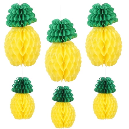 WORGEOUS  6 Pcs Pineapple-shaped Decoration Tropical-themed Party