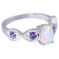thumbnail image 2 of Qarigey 2 piezas de anillo de cristal para mujer, anillos modernos portátiles para banquete de boda, joyería de aleación de moda para mujer, regalo de Ropa, zapatos y accesorios Miscelánea talla 8 Qarigey AP015006-03, 2 of 6