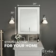 thumbnail image 2 of Eviva Aberdeen 24" White Framed Bathroom Wall Mirror, 2 of 7