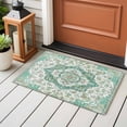 thumbnail image 4 of Turquoise Boho Entryway Rug 2'x3'&nbsp; Non Slip Front Door Mats, Vintage Abstract Art Floral Ethnic Tribe Entrance Rugs Indoor Outdoor Carpet, Washable Floor Mats Small Area Rug for Bedroom Kitchen, 4 of 8