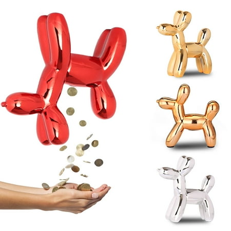 - Balloon Style Dog Puppy Coin Bank Money Saving Pot Box Piggy Bank Kids Gift Home Decor