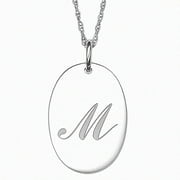 Personalized Sterling Silver Oval Engrav