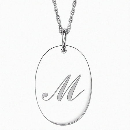 Personalized Sterling Silver Oval Engrav