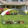 thumbnail image 2 of M optimized Large Metal Chicken Coop, Dome Chicken Coop with Upgrade Tri-Supporting, Chicken Run with Waterproof and Anti-UV Cover, Large Chicken Coop for Outdoor Duck Rabbit, 6.5'L x 9.8'W x 6.5'H, 2 of 8