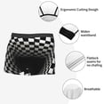 thumbnail image 5 of Kdxio Men's Boxer Briefs with 3d Black and White Checkerboard Tunnel Print - Comfortable and Breathable Underwear for Everyday Wear, 5 of 7