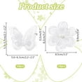 thumbnail image 2 of 20 piezas de apliques de flores de encaje de mariposa blanca, parches de apliques de mariposa de encaje de doble capa, tela de encaje de mariposa de organza para coser encaje, 2 of 6