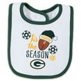thumbnail image 3 of Infant & Newborn WEAR by Erin Andrews Green Bay Packers Holiday Full-Zip Sleeper & Bib Set, 3 of 3