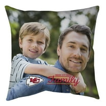 NFL Custom Pillow 16×16 – Personalized Team Photo Cushion for Fan Rooms, Sofas, and Dorm Decor