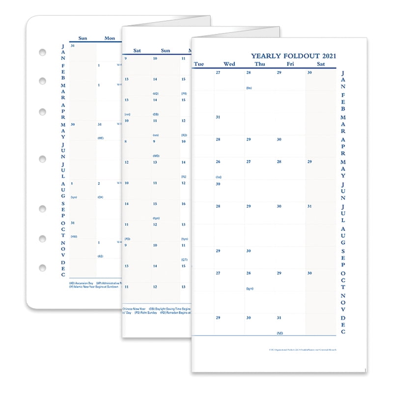 Franklin Covey Yearly Foldout Calendar