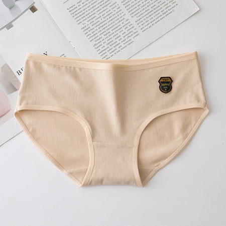

Zpanxa Womens Underwear Women Sexy Fashion Solid Color Breathable Soft Stretch Underwear Panties Khaki XL