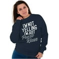 thumbnail image 4 of Puerto Rican Funny Yelling Boricua Women Plus Size Crewneck Sweatshirt Brisco Brands 3X, 4 of 5