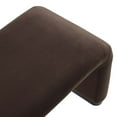 thumbnail image 3 of Modway Koda Performance Velvet Waterfall Long Bench in Black Chocolate Brown, 3 of 9