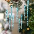 thumbnail image 6 of 12 Pcs Christmas Icicle Ornaments, 5.1'' Clear Plastic Icicles Hanging Pendant for Xmas Tree Window Wall Decorations, 6 of 6