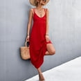 thumbnail image 5 of Jalioing Maxi Dresses for Women Double Spaghetti Strap Dress Empire Waist V-Neck Flowy Dress, 5 of 7