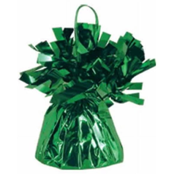 Beistle 50804-G Metallic Wrapped Balloon Weights - Green- Pack of 12